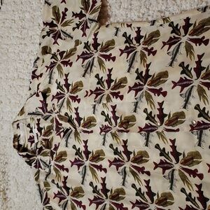 Vintage Perry Ellis men's short sleeve button down FISH PRINT 100% silk